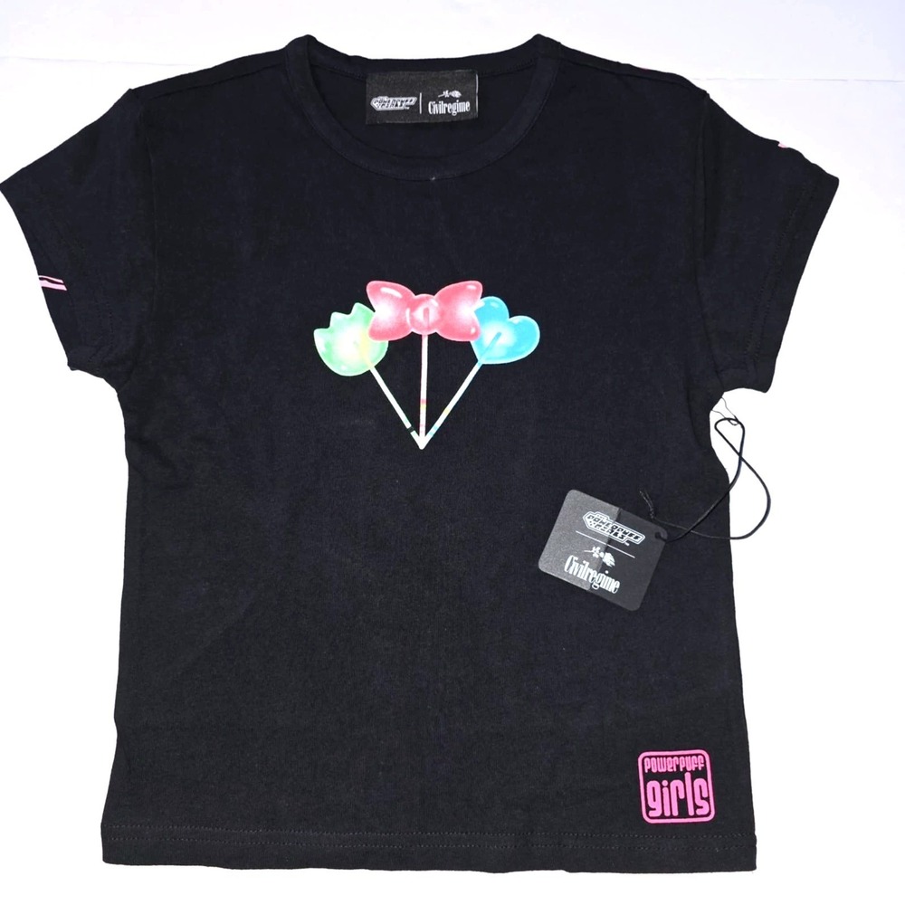 Civil Regime Powerpuff Girls Sugar Rush Baby Tee Black Size S‎ Collaboration